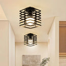 Axyaa Black Metal Ceiling Lights for Interior Decor - Retro E27 Design