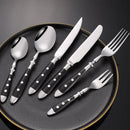 Axyaa Stainless Steel Dining Cutlery Set with Wooden Handles