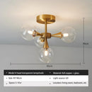 Axyaa Nordic Glass LED Ceiling Chandelier Minimalism for Home Decor