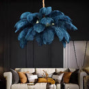 Axyaa Nordic Ostrich Feather LED Pendant Lamp for Living Room, Bedroom & Girl's Room