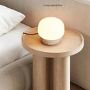 Yellow Cave Stone Wabi Sabi Style Bedside Lamp by Axyaa with Light Source
