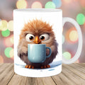 Axyaa 3D Owl Mug 11oz | Cute Bird Lover Gift Cup | Creative Home Juice Coffee Mug