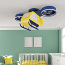 Axyaa Cartoon Helicopter Ceiling Fan LED Light for Children's Room