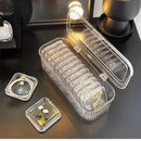 Axyaa Clear Bead Organizers & Press On Nails Storage Box with Lid