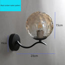 Axyaa Nordic Glass Wall Lamp Modern Minimalist Living Bedroom Light