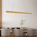 Axyaa Nordic Wood Round Bar Pendant Lamp for Living Dining Room - LED Light