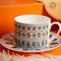 Axyaa Gold-plated Face Animal Ceramic Coffee Cup | Fine Bone Teacup | Home Decor & Gift