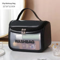 Axyaa Travel Toiletry Bag: Portable PVC Makeup Organizer for Women