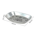 Axyaa Silver Stainless Steel Tray Set for Food Storage and Service