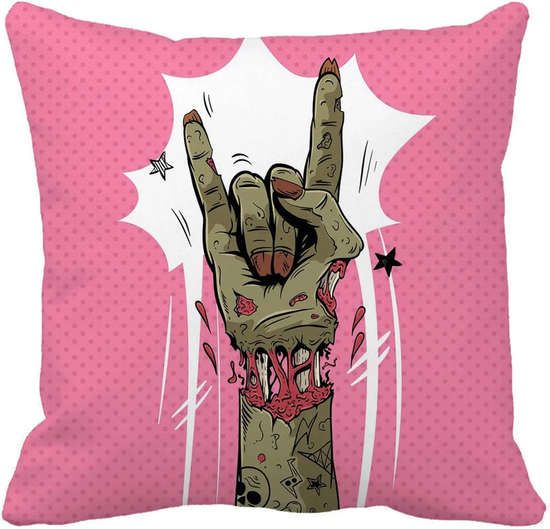 Axyaa Manga Anime Cute Expression Woman Face Pillow Cover 45x45cm Home Decor