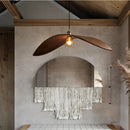 Axyaa Solid Wood Pendant Light: Retro Japanese Style E27 Hanging Lamp for Kitchen Dining Room