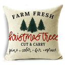 Axyaa Festive Christmas Tree Pillow Cover for Home Decoration