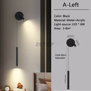 Axyaa Nordic LED Wall Light Bedroom Bedside Spotlight Sconce Lamp Home Decor