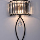 Axyaa Gold Black Crystal LED Wall Lamp for Chic Interiors