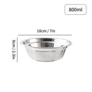 Axyaa Stainless Steel Salad Bowls Large Capacity Food Container Kitchen Tableware