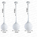 Axya White Glass Ball Pendant Lamp - Modern Nordic LED Lighting for Living & Retail