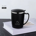 Axyaa Double Wall Stainless Steel Thermal Coffee Cup with Handle and Lid
