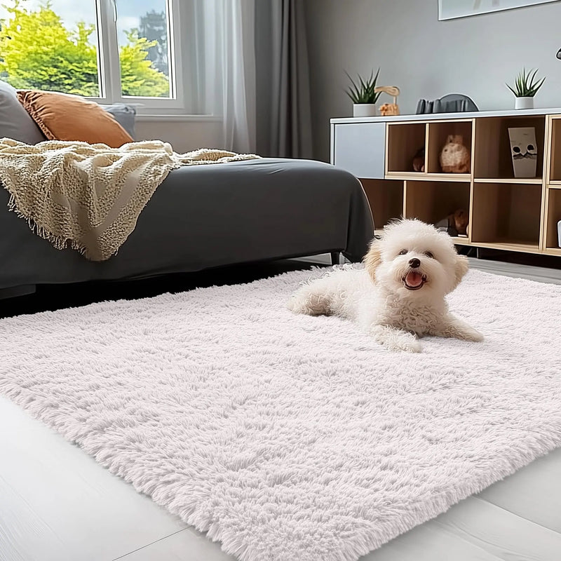 Axyaa Kids Bedroom Shaggy Carpet: Soft, Fluffy, Cozy Rugs for Boys and Girls