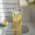 Axyaa 600ML Stripe Glass Cup with Lid and Straw - Cold Drinkware