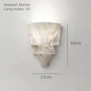 Alabaster Stone Wall Sconce by Axyaa - Elegant Spanish Marble Light for Home Decor