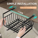Axyaa Under Cabinet Basket Shelf with Cup Holder and Sliding Drawer for Kitchen Organization