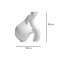 Axyaa Abstract Ceramic Vase Home Decor White Wedding Flower Hydroponics