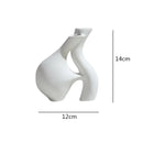 Axyaa Abstract Ceramic Vase Home Decor White Wedding Flower Hydroponics