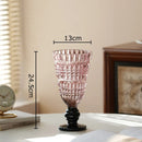 Axyaa Relief Glass Vase: Elegant Hydroponic Plant Pot for Stylish Floral Arrangements