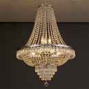 Axyaa Crystal Chandelier: Metal, Glass Shade, Luxury, Gold/Silver, Living Room, Hotel Lobby, Ceiling Lamp