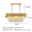 Axyaa LED Crystal Ceiling Chandelier for Luxury Living, Dining, Kitchen - Hanging Pendant Light