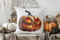Axyaa Cute Ghost Pumpkin Halloween Pillow Cover for Sofa Bedroom Car
