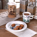 Axyaa Flowering Series Coffee Mug and Saucer Set for Retro Afternoon Tea