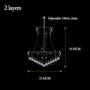 Axyaa Brass Gold Silver Crystal Chandelier Pendant Dimmable Ceilings Lustre