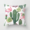 Axyaa Cactus Flower Succulent Plant Pillow Cover - Home Decorative Cushion Cover