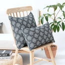Axyaa White Linen Print Cushion Cover for Living Room and Bedroom