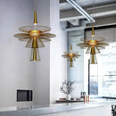 Axyaa Hollow Flying Saucer Chandelier for Modern Restaurant, Designer, Creative, Simple, and Elegant.