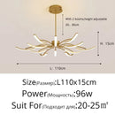 Axyaa Octopus LED Chandelier: Matte Black/White Finish, Dimmable Pendant Lighting