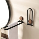 Axyaa Walnut Towel Rack Wall Mount Foldable Bathroom Holder