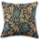Axyaa Peach Leather Velvet Pillow Case Set - William Morris Design