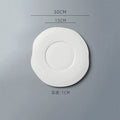 Axyaa White Bead Ceramic Plate - Steak, Pasta, Dessert, Molecular Cuisine Tableware