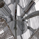 Axyaa Crystal LED Chandelier with Tassel Pendant and Aluminum Chain
