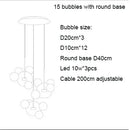 Axyaa Nordic Glass Chandelier: Mickey Bubble Ball Pendant Lamp for Home Decor