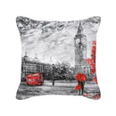 Red Geometric Pillow Case 45x45cm for Sofa, Car, Home Decor - Axyaa