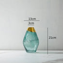Axyaa Transparent Glass Vase Flower Arrangement Home Decor Accessory