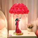 Axyaa Rose Wedding Table Lamp for Living Room Bedroom Bedhead Decoration