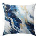 Blue Marble Texture Pillowcase: Axyaa Nordic Style Sofa Cushion Cover