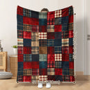 Axyaa Vintage Plaid Flannel Throw Blanket - Cozy All-Season Quilted Design