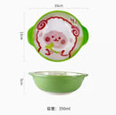 Axyaa Ceramic Double Ear Children's Rice Bowl - Microwave Safe & Cute Design
