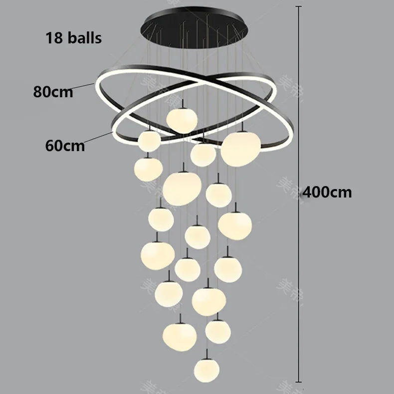 Axyaa Staircase Chandelier Pendant Light for Modern Home Decor & Indoor Lighting