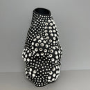 Axyaa Polka-dot Ceramic Vase with Irregular Hollow Pattern - Home Decor Handicraft